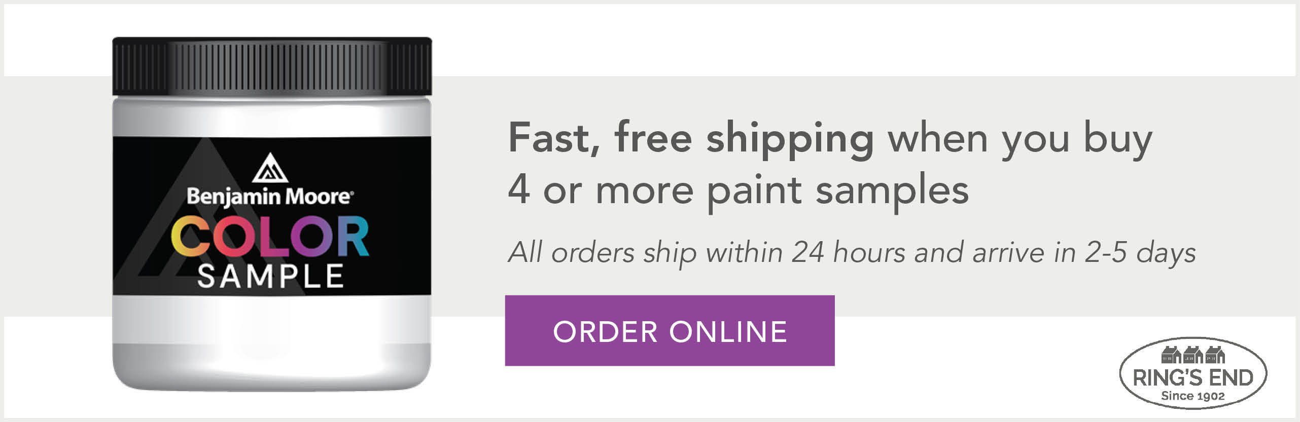 free shipping on benjamin moore paint samples