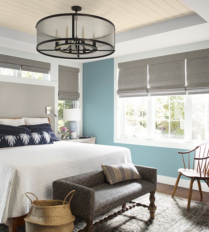 Bedroom in Aegean Teal by Benjamin Moore