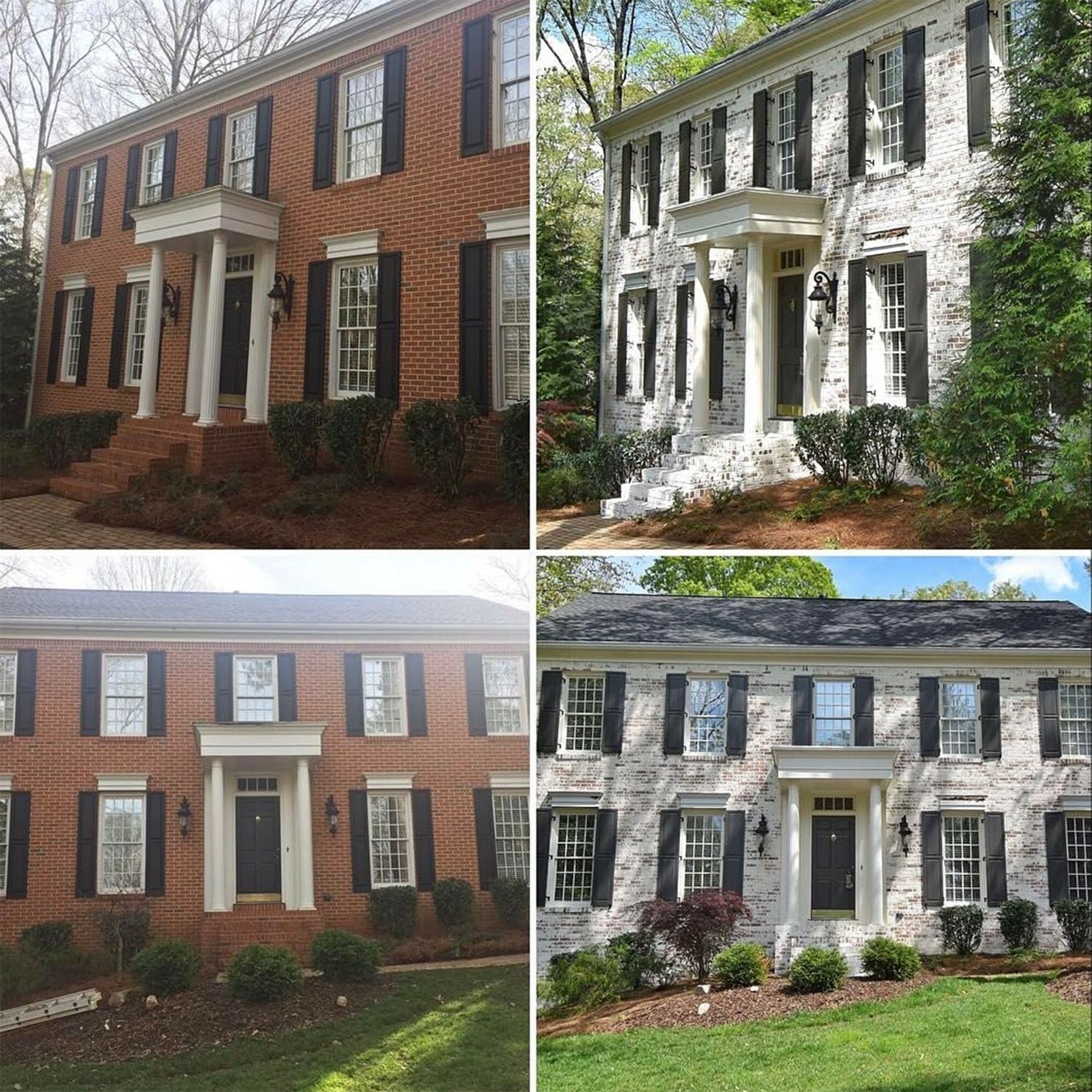 whitewash brick house