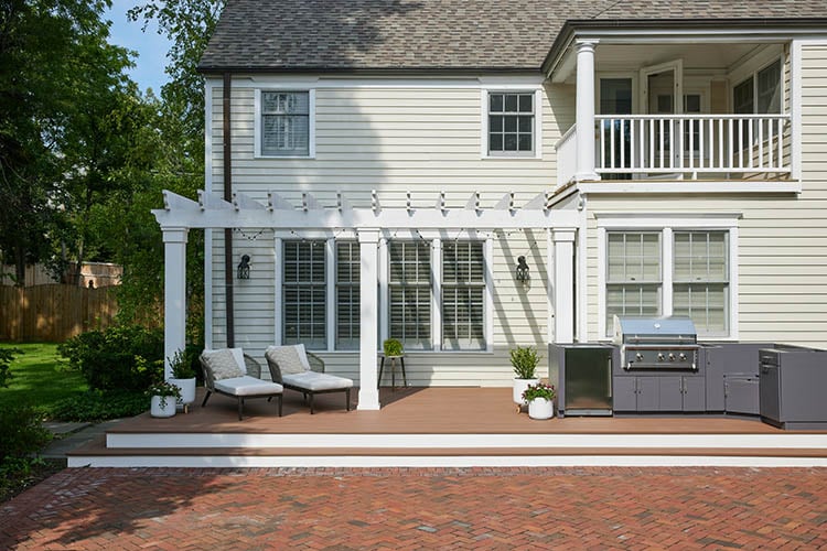 Deck with outdoor kitchen