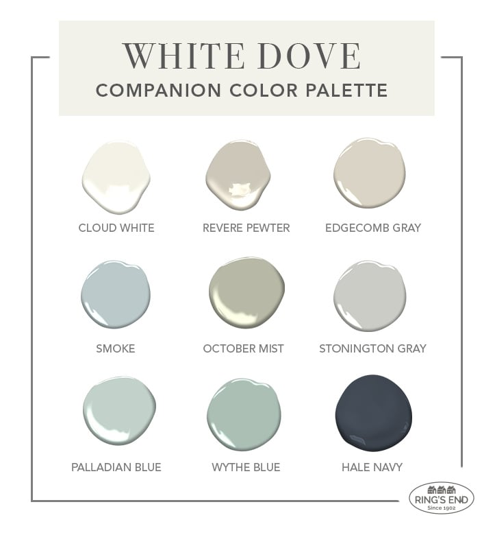 Benjamin Moore White Dove OC-17 Color Palette