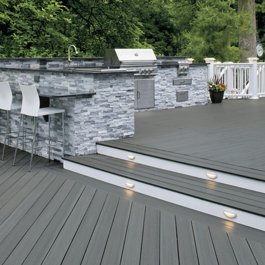 Timbertech EDGE composite decking in Sea Salt Gray