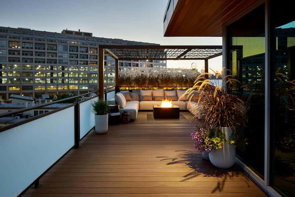 TimberTech Advanced PVC by AZEK Vintage Collection decking in English Walnut