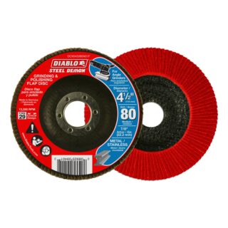Diablo 4-1/2 in. Steel Demon Flap Disc 80 Grit - Type 29