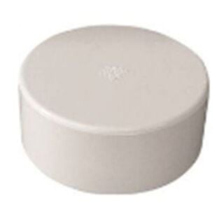 4 in. White PVC End Cap