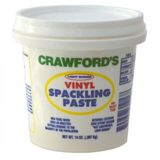 Crawford’s Vinyl Spackling Paste, Interior/Exterior, Half Pint