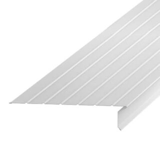 Amerimax F8 Open Hemmed Aluminum Roof Drip Edge, White, 10 ft.