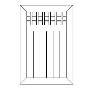 Illusions Vinyl Fence White Gate with Old English Lattice Top, 6 ft. x 4 ft.