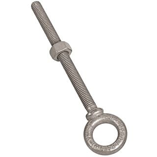 National Hardware N245-167 Eye Bolt, 1/2-13 Thread, 5-7/8 in L Thread, 1 in ID x 1-3/4 in OD Dia Eye