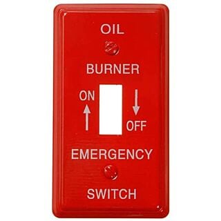 Amerelle C975T Rectangular Wallplate, 1-Gang, Steel, Red