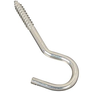 National Hardware 2156BC Series N220-863 Screw Hook, 1-1/2 in L Thread, Steel, Zinc