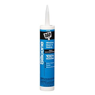 DAP® 100% Silicone Rubber Window, Door & Siding Sealant, Clear, 9.8 fl. oz.