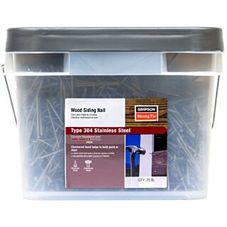 Simpson Strong-Tie, 2-1/2 in. x 0.092 in., Annular Ring Shank, Wood Siding Nail, 304 Stainless Steel, 25 lb.