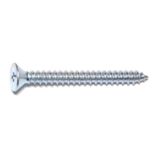 MIDWEST #14 x 2-1/2 in. Zinc Plated Steel Phillips Flat Head Sheet Metal Screws, 20 Count