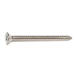 MIDWEST #12 x 2-1/2 in. 18-8 Stainless Steel Phillips Flat Head Sheet Metal Screws