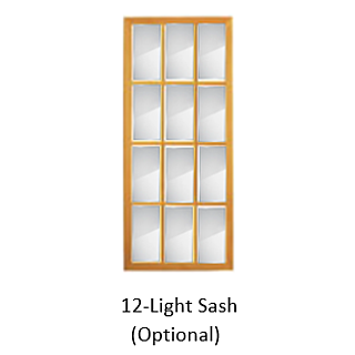 CDC Easy-Change Glass Sash, Insert Only, for 12-Light Wood Combination Door, Fits 30 in. x 81 in.