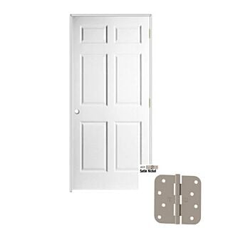 JELD-WEN 34 in. x 80 in. 6 Panel Colonist Smooth Finish Solid Core Interior Left-Handed Door Unit