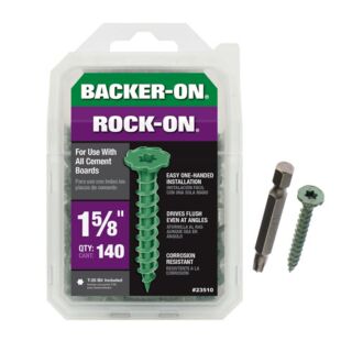 BACKER-ON® ROCK-ON® Cement Board Screw Handy-Pak, #9 x 1-5/8 in., 140 Count