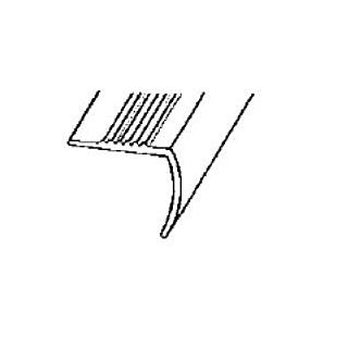 Randall Aluminum Stair Nosing, 1-¹⁄₁₆ in. Top x 3 ft., Hammered Gold