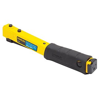 STANLEY PHT150C Hammer Tacker, 168 Magazine, 27/64 in W Crown, Steel Staple, Yellow