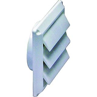 Lambro 2676W Louvered Vent, Plastic