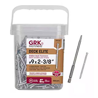 GRK Deck Elite™ Hidden Deck Screws, #9 x 2-3/8 in., 350 Piece