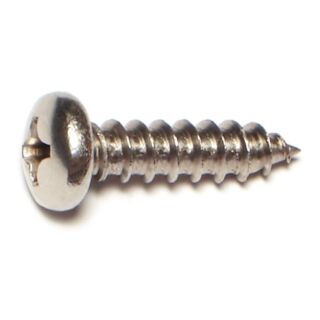 MIDWEST #14 x 1 in. 18-8 Stainless Steel Phillips Pan Head Sheet Metal Screws, 23 Count