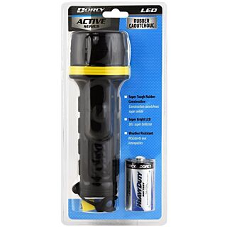 Dorcy 41-2965 Flashlight, D Battery, LED Lamp, Black