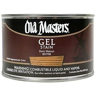 Old Masters, Oil-Based Gel Stain, Dark Walnut, Pint