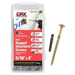 GRK 5/16 in. x 4 in. RSS™ Rugged Structural Screw Handy-Pack, 25 Count