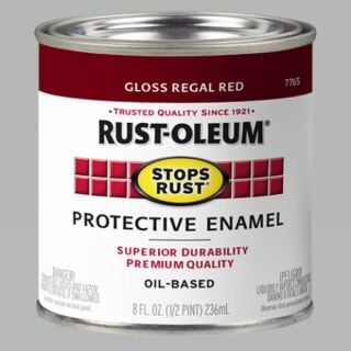 Rust-Oleum® Stops Rust®, Gloss Protective Enamel, Regal Red, Oil-Based, Half Pint