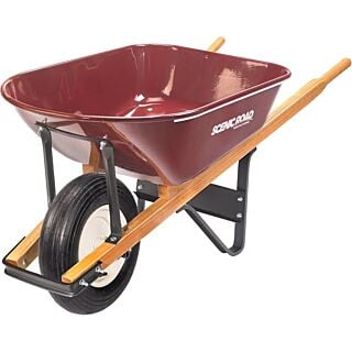 Scenic Road 6 Cubic Ft. Steel Wheelbarrow, with Ribbed Tire