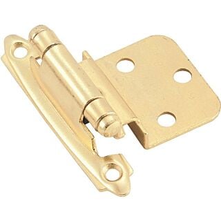 Amerock BP34283/BPR34283 Cabinet Hinge, 3/8 in Inset, Polished Brass