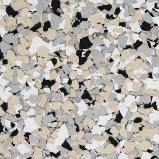 Simiron Decorative Chip Flakes, 1/4 in. Flake Size, Cabin Fever, 40 lbs.