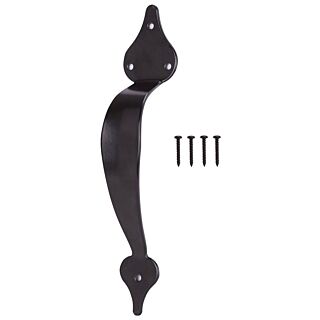 Prosource 33195PKS-PS Ornamental Gate Pull, Steel, Black, Powder-Coated