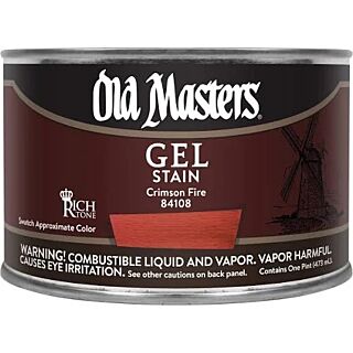 Old Masters, Oil-Based Gel Stain, Crimson Fire, Pint