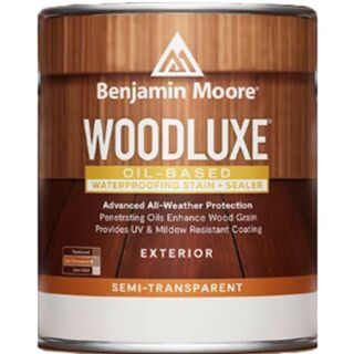 Benjamin Moore Woodluxe™ Oil-Based Exterior Waterproofing Stain & Sealer Semi-Transparent, Quart