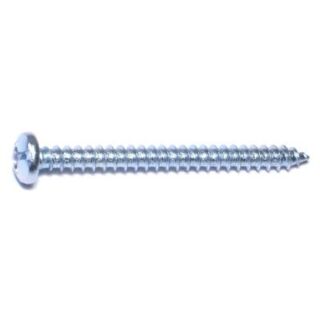 MIDWEST #12 x 2-1/2 in. Zinc Plated Steel Combo Pan Head Sheet Metal Screws, 25 Count