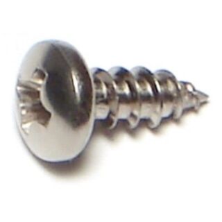 MIDWEST #6 x ⅜ in. 18-8 Stainless Steel Phillips Pan Head Sheet Metal Screws, 130 Count