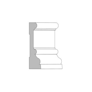 Metrie (M35) 1-1/16 in. x 3-1/2 in. x 16 ft. Windsor Casing, Primed Finger-Jointed Pine