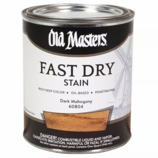 Old Masters Fast Dry, Interior Oil-Based Stain, Dark Mahogany, Quart
