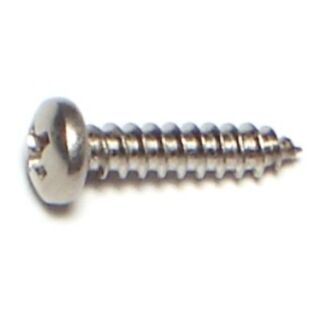 MIDWEST #4 x ½ in. 18-8 Stainless Steel Phillips Pan Head Sheet Metal Screws, 174 Count
