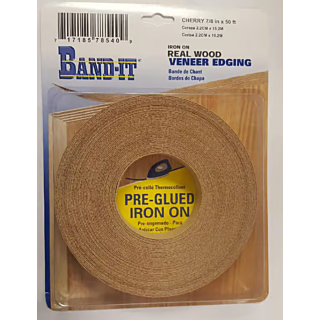 BAND-IT by CLOVERDALE, Veneer Edging, 7/8 in. Cherry Edge Band, 50 ft.