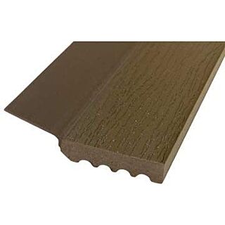 Randall Garage Door Stop with Weatherstrip, Simulated Wood Grain, 7 ft.- Brown