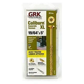GRK 19/64 x 5 in. Caliburn™ Concrete Screws, Handy-Pack, 25 Count