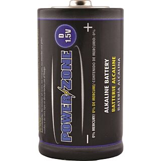Powerzone LR20-4P-DB Alkaline Battery, D Battery, 1.5 V Battery