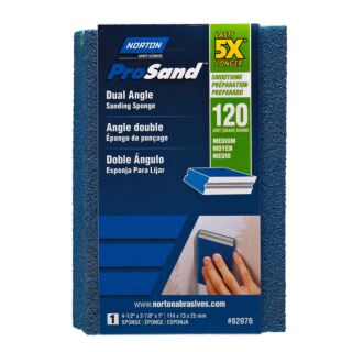 Norton ProSand Sanding Sponge, Dual Angle, 120 Grit