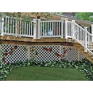 Xpanse Greater Outdoors Diagonal Vinyl Lattice Panel, White, 4 ft. x 8 ft.