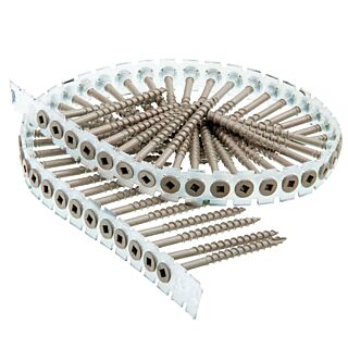 SENCO Duraspin #8 x 3 in. Collated Deck Screw, #2 Drive, Type 17 Point, Flat Head