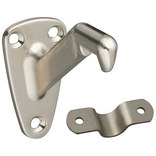 National Hardware N325-548 Handrail Bracket with Strap, 250 lb Weight Capacity, Zinc, Satin Nickel